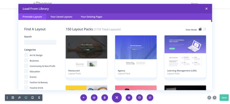 Paquete de diseño Divi Builder