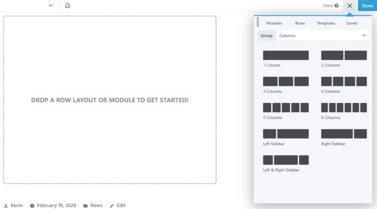 Columnas del constructor del castor