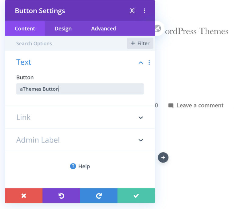Configuración de botones