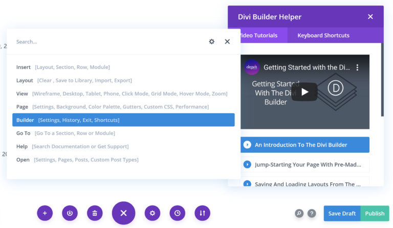 El lado derecho del menú principal