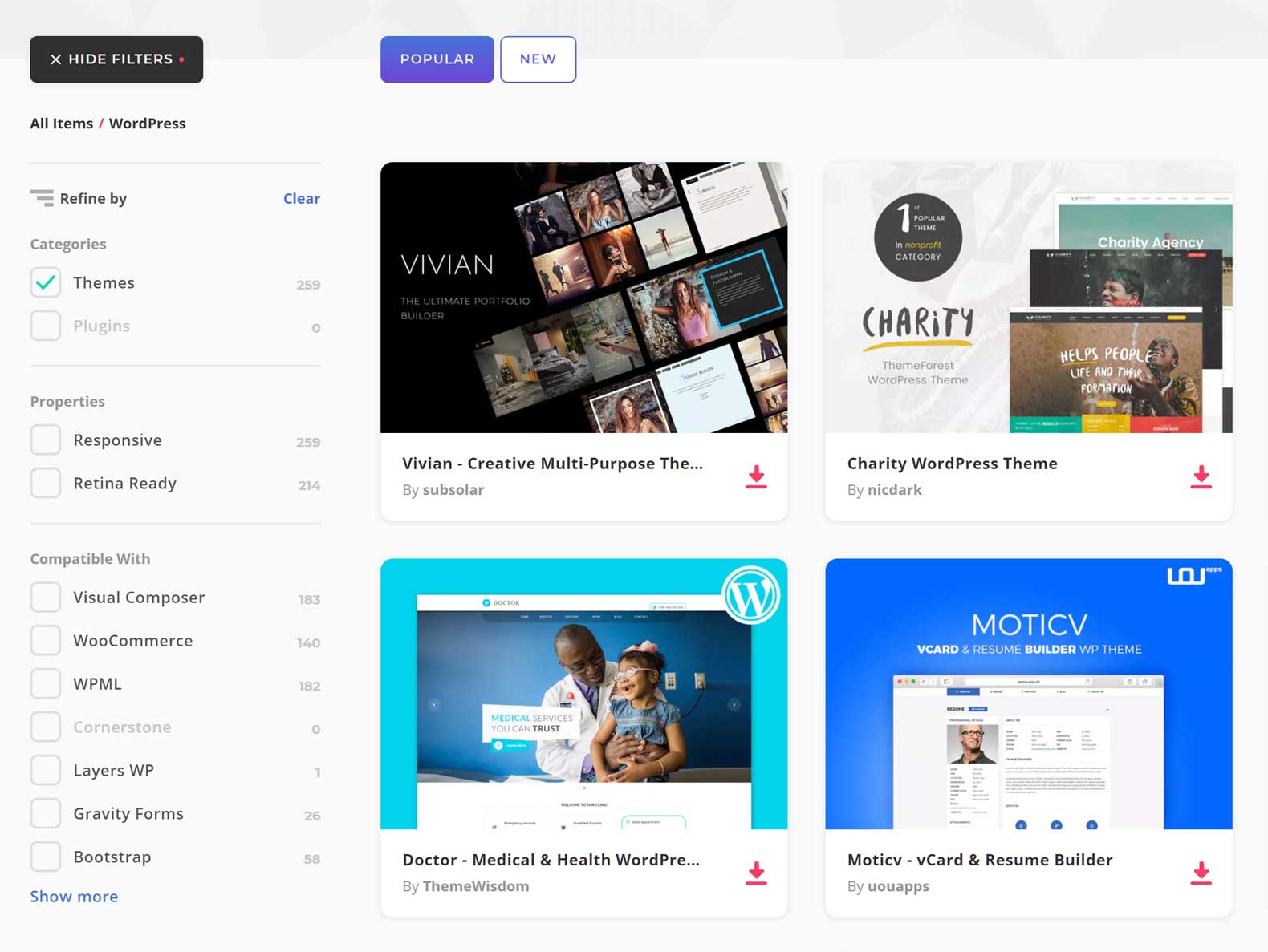 Envato 元素 WordPress 主題