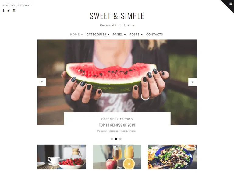 甘くてシンプル