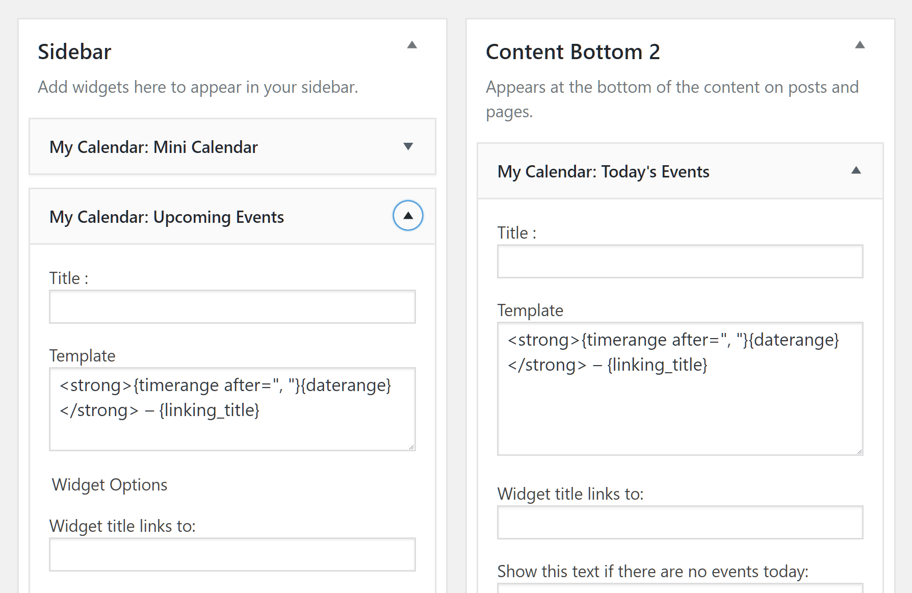 事件小部件演示