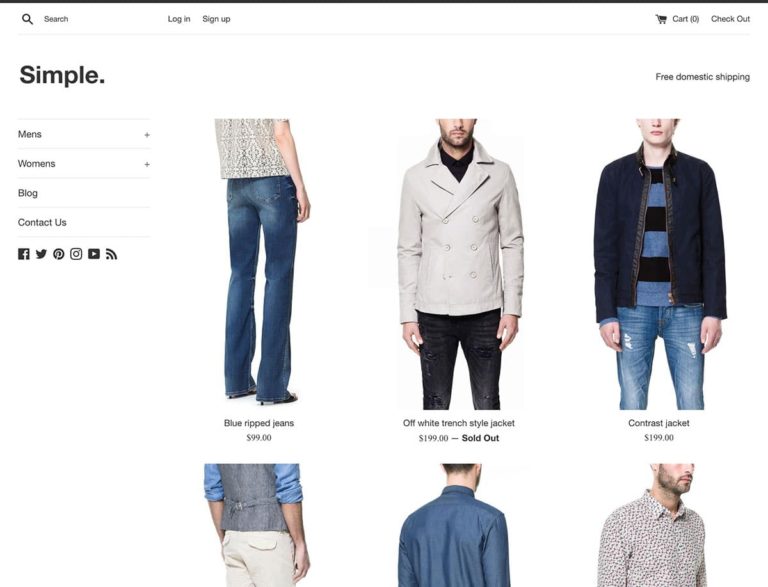 簡單的 Shopify 主題