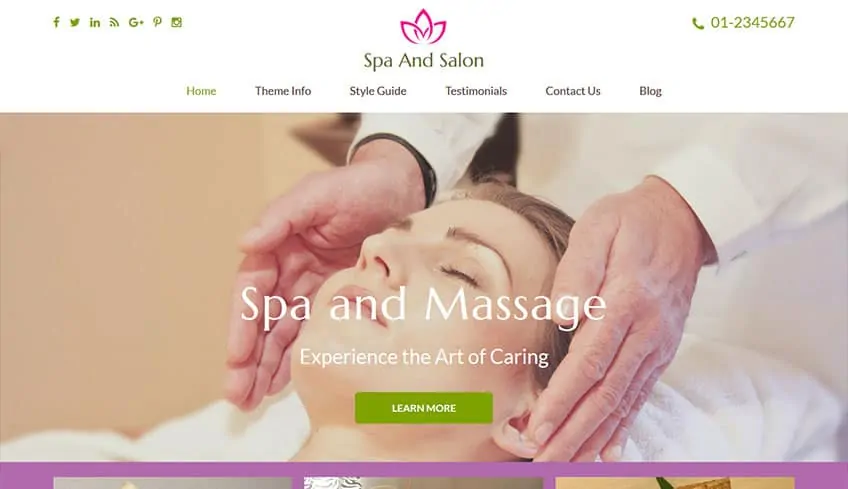 Spa ve Salon Ücretsiz WordPress Teması