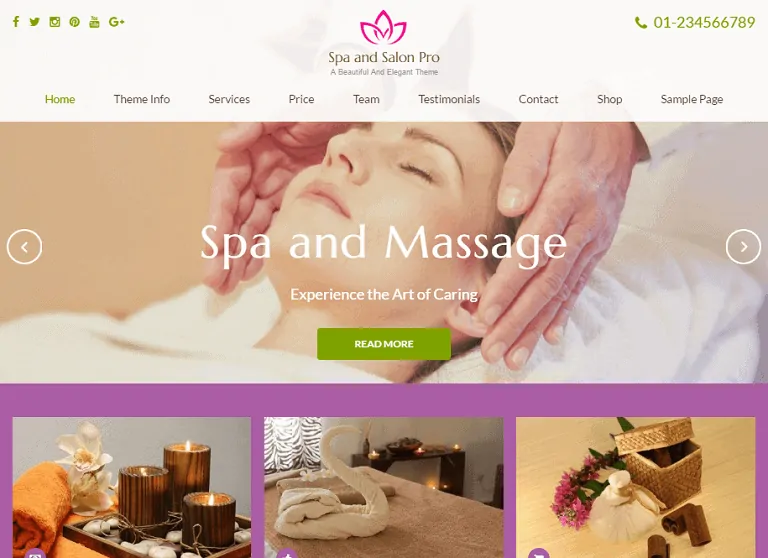 水疗和沙龙 WordPress 主题