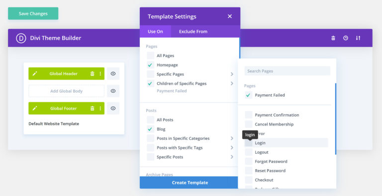 在 Divi 主题生成器中添加新模板