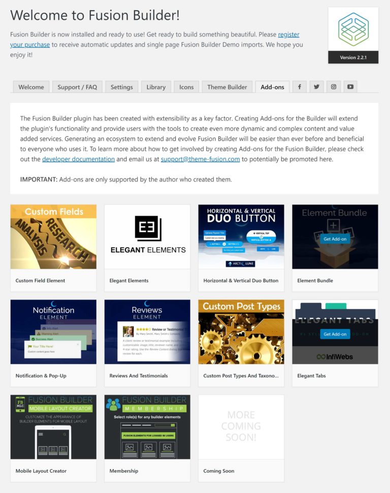 Fusion Builder 附加组件