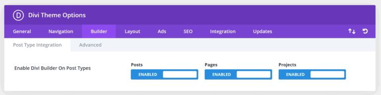 Divi Builder 帖子类型