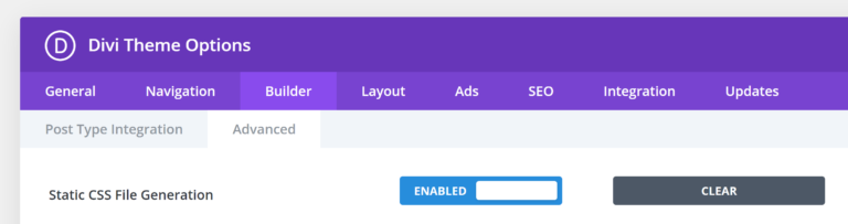 Divi 中的静态 CSS 文件生成