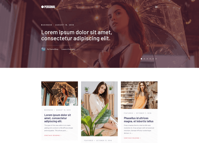 Osobisty motyw bloga WordPress