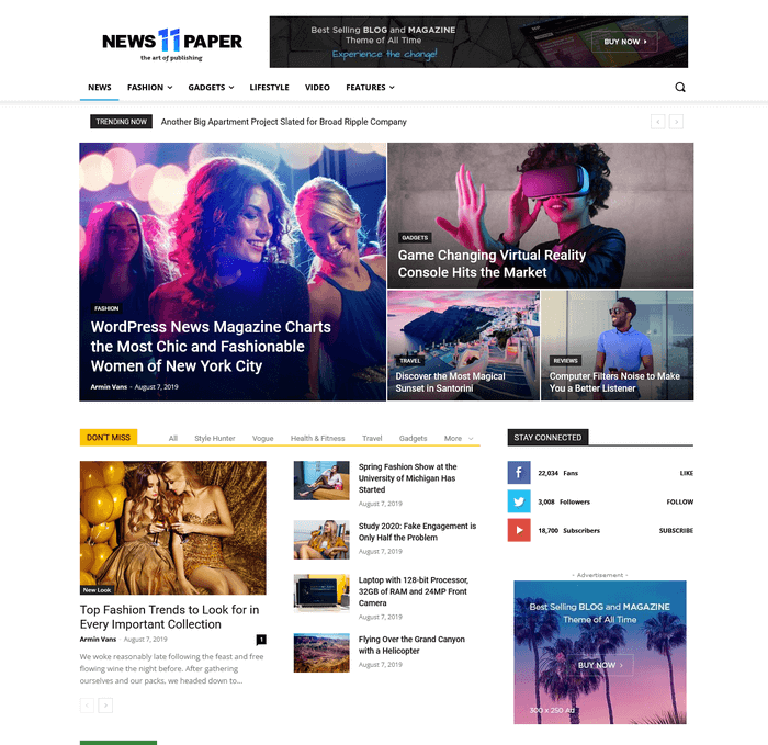 Gazeta Motyw WordPress