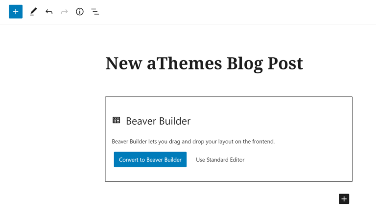 Una nueva publicación de blog en Beaver Builder