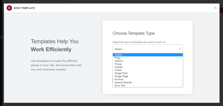 Creador de temas de Elementor