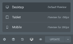 Opciones de vista previa receptiva de Elementor