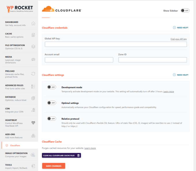 Integrazione con WP Rocket Cloudflare
