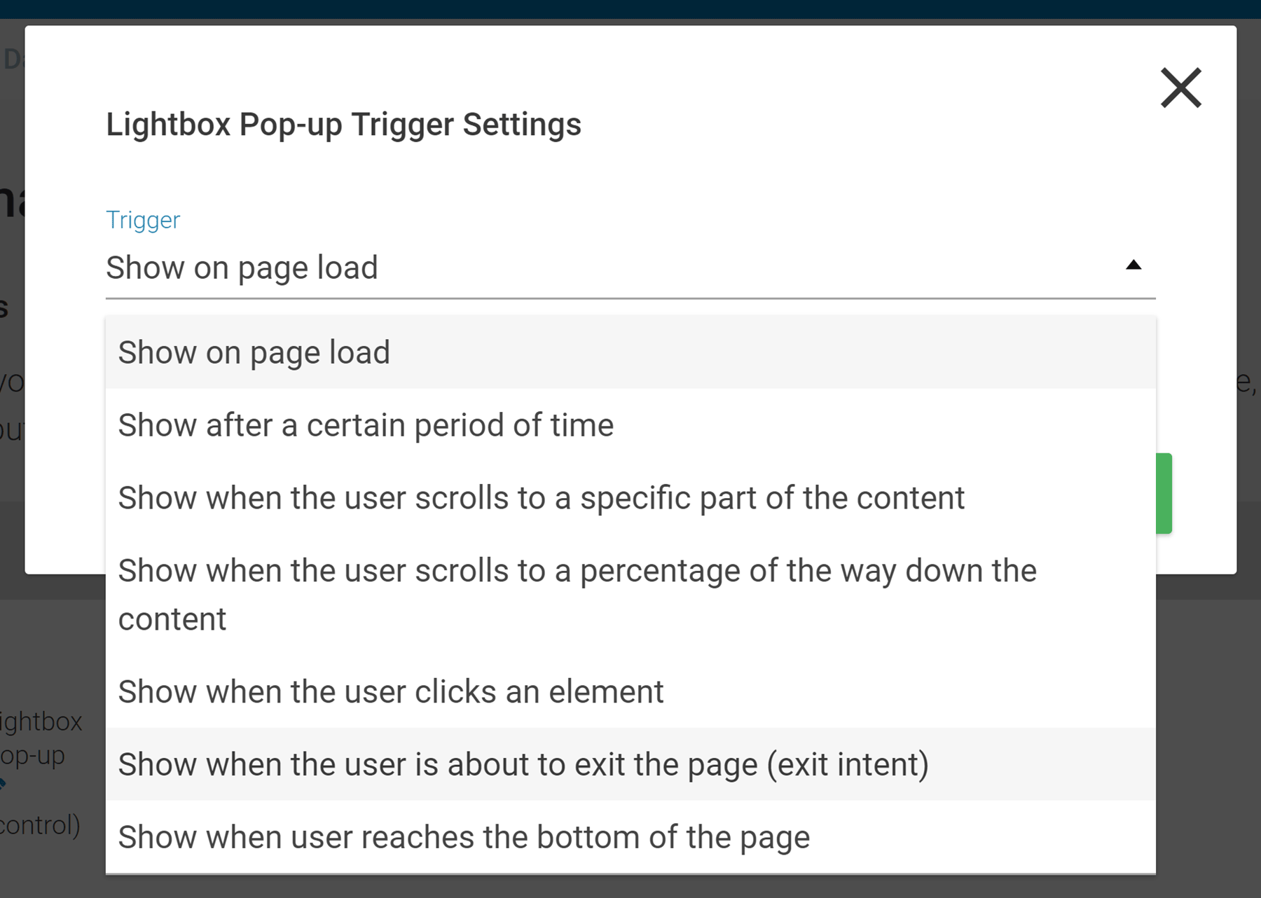 フォーム表示トリガー