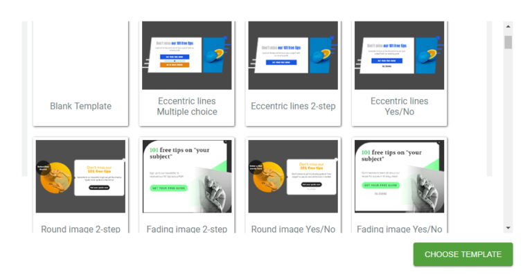 เทมเพลตลีดที่เติบโต