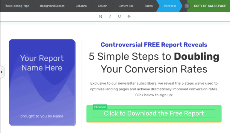 Modifica variante di pagina