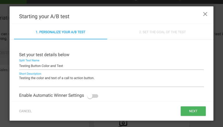 Proprietà per il test