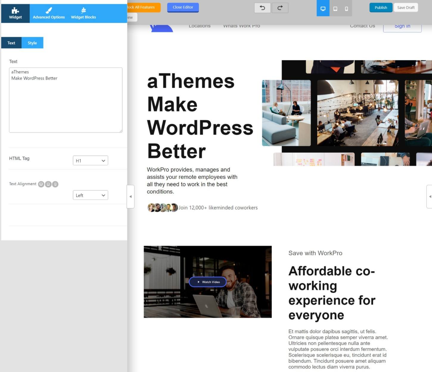 Wtyczka Landing Page Builder