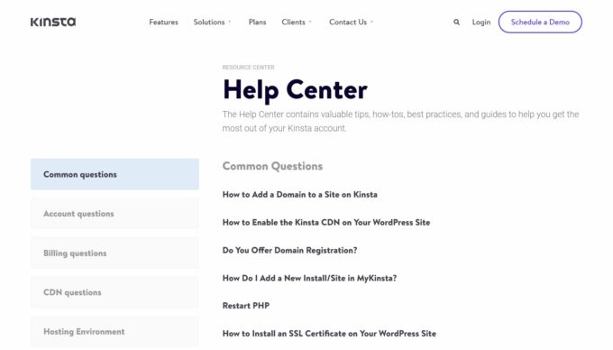 ศูนย์ช่วยเหลือ Kinsta