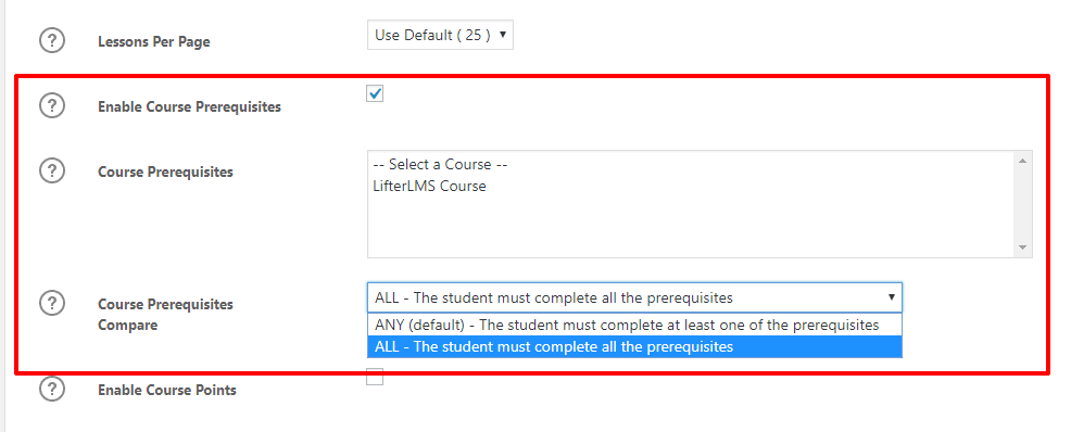 prérequis learndash