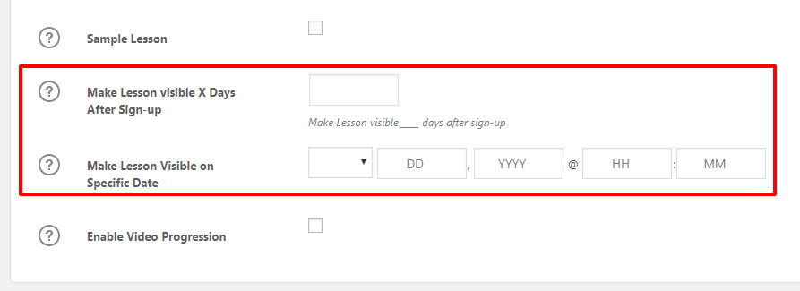 contenu goutte à goutte learndash