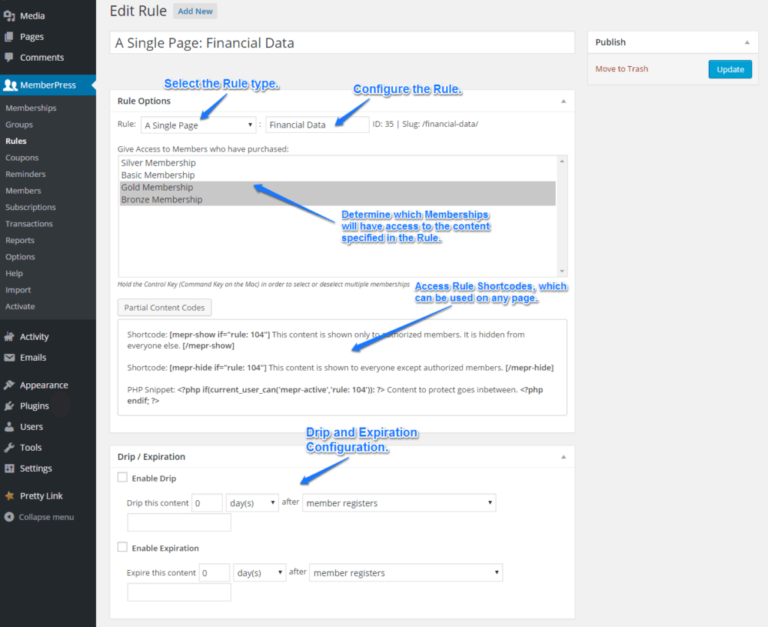 MemberPress-Inhaltsbeschränkung