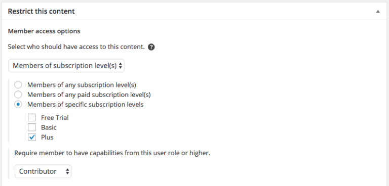 Beschränken Sie das Content Pro-Frontend