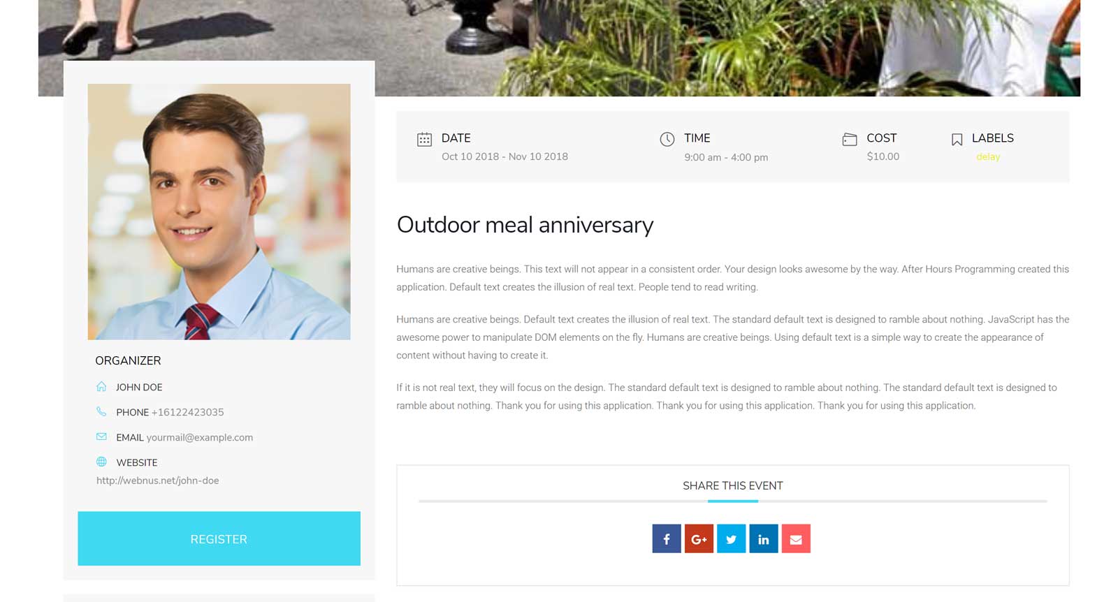 Vizualizare un singur eveniment