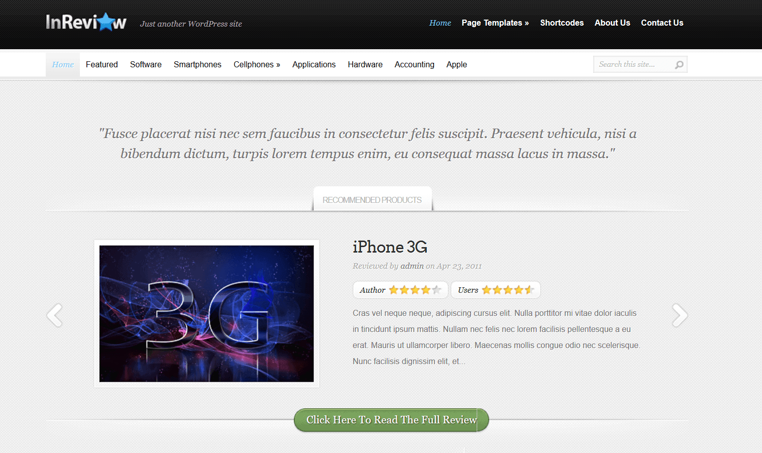 مراجعة موضوع ووردبريس التابع