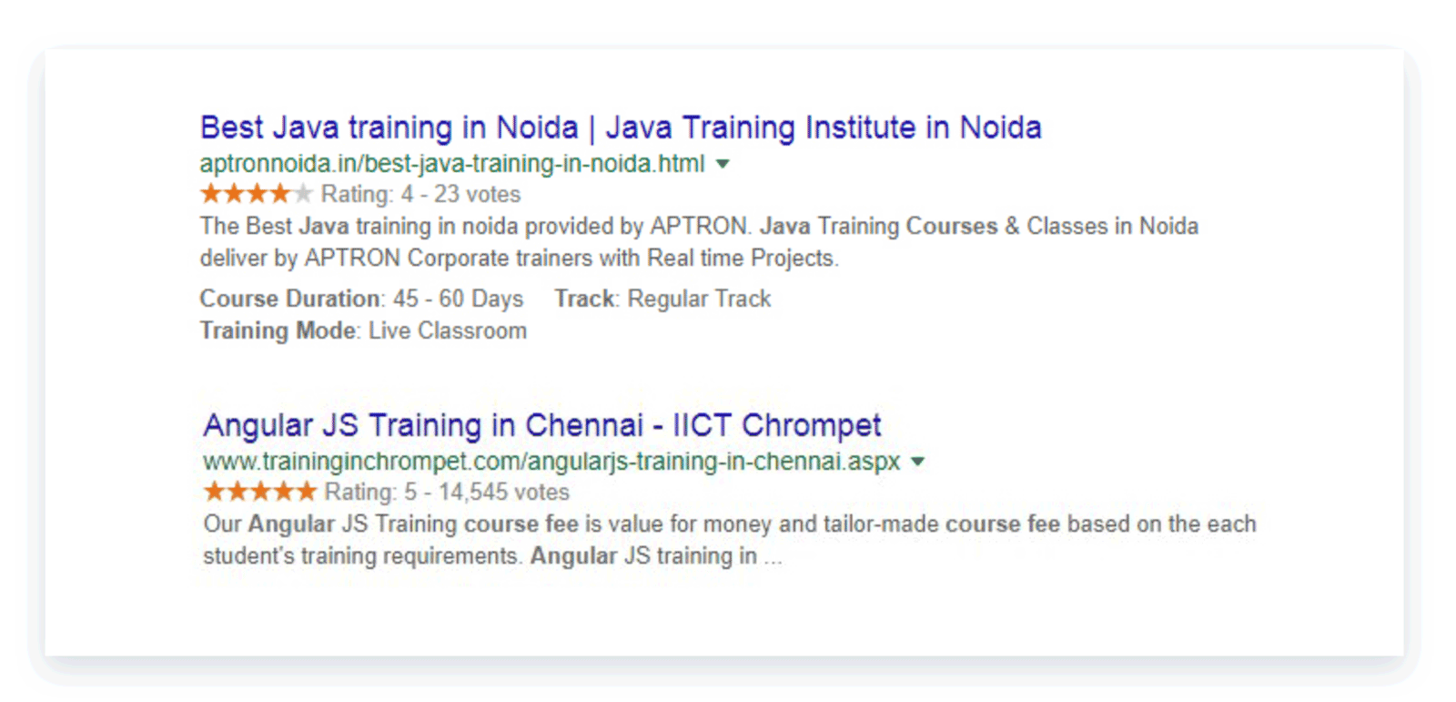 หลักสูตร Rich Snippet