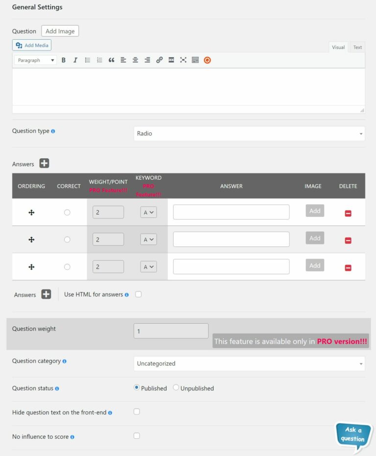 質問を追加するクイズメーカー