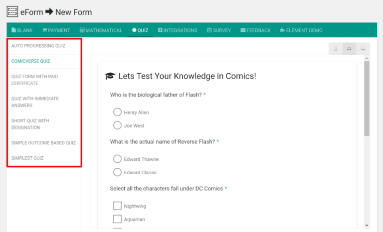 eformインターフェース
