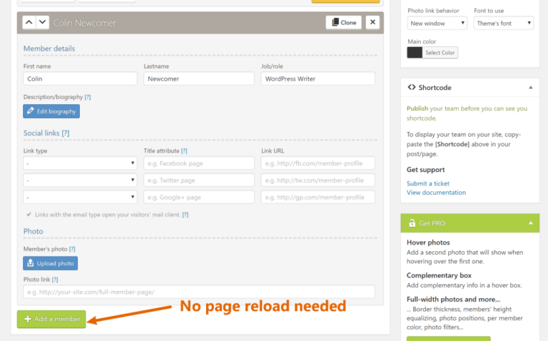 Серверная часть членов команды