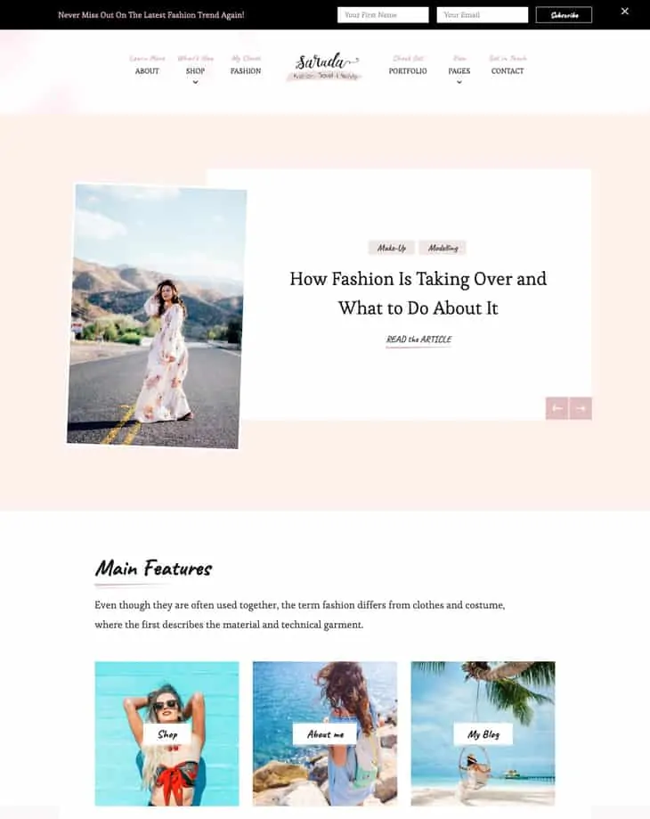Sarada Lite Free WordPress Theme