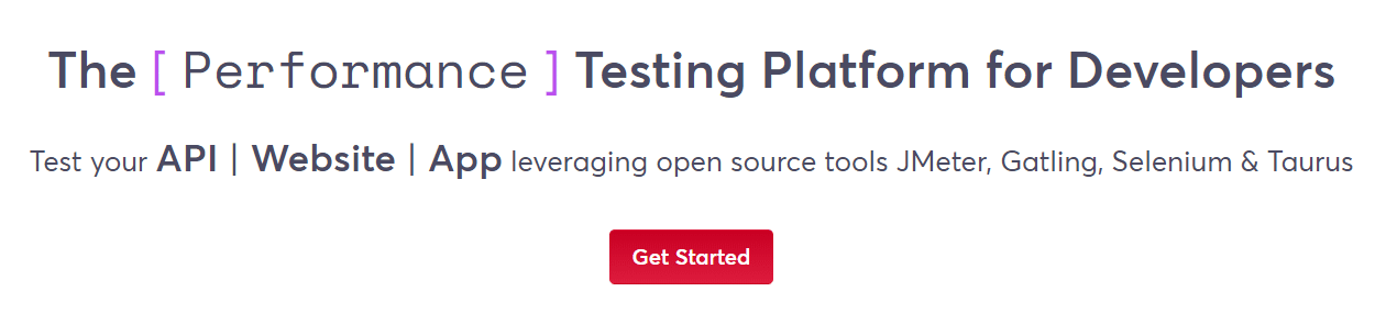 Blazemeter 主頁。