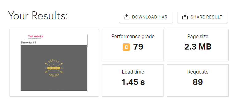 Hostinger 的 Pingdom 速度測試結果。