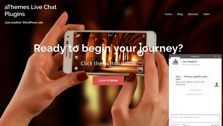 Zendesk 聊天示例