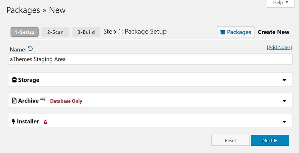 Pengaturan Paket Duplikator