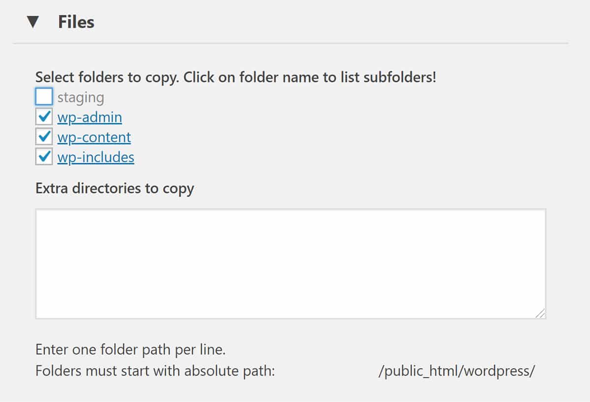 Manajemen File di WP Staging