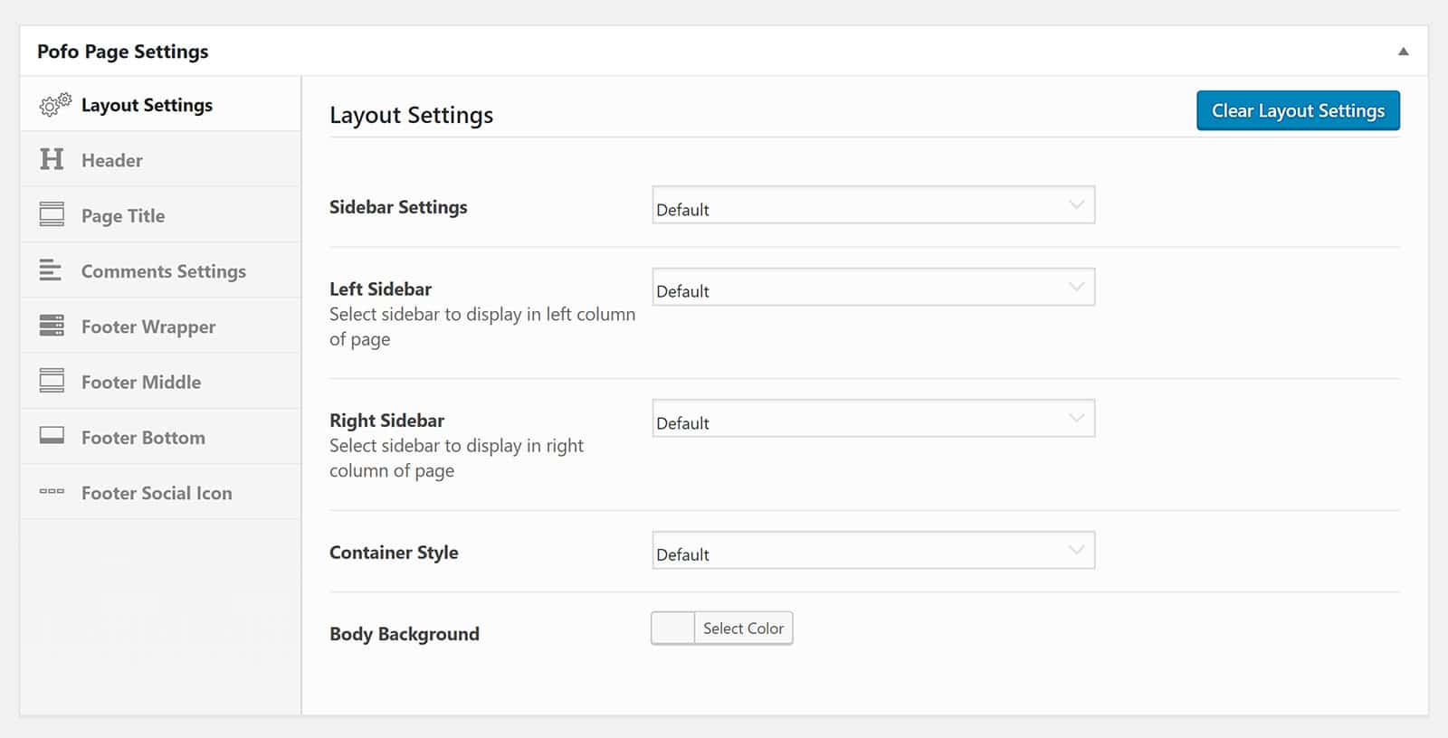 การตั้งค่าหน้า Pofo