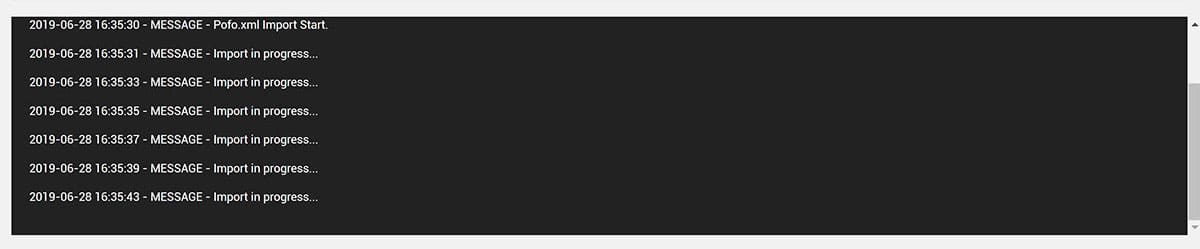ข้อความนำเข้าข้อมูล