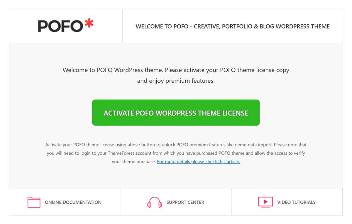 เปิดใช้งาน Pofo