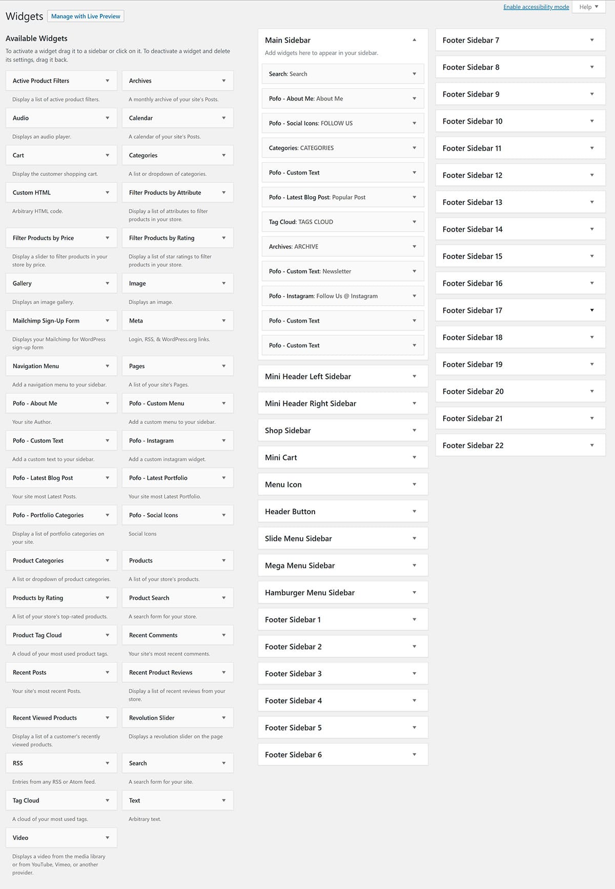 วิดเจ็ต Pofo