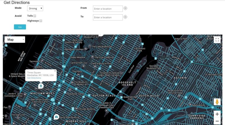 10web exemple Google Maps