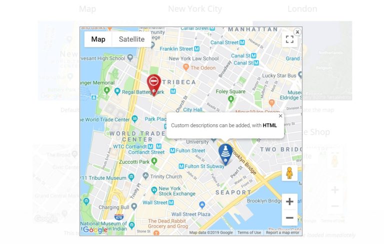 Exemple de widget Google Maps