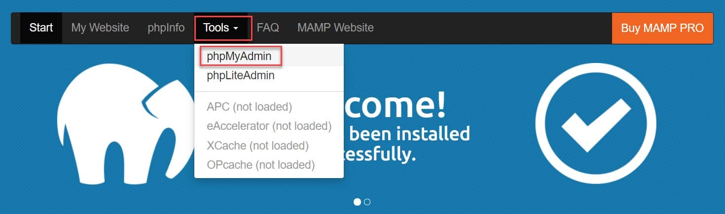 Ouvrez phpMyAdmin