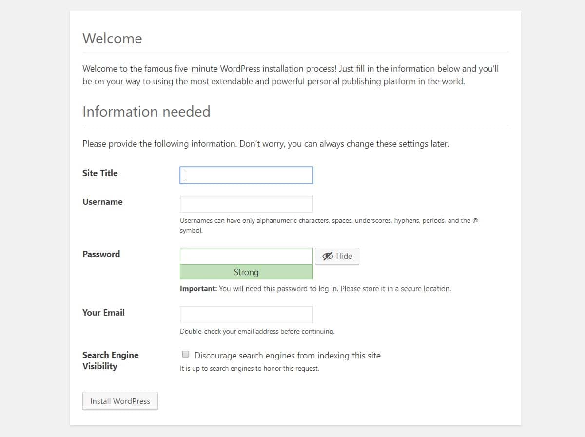 Installer WordPress localement sur un PC Windows